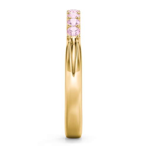 Glimmering Love Ring – 10K Yellow Gold with Pink Tourmaline