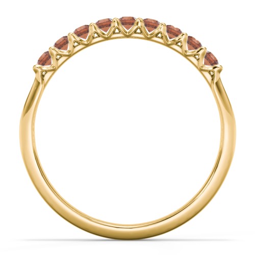 Glimmering Love Ring – 10K Yellow Gold with Garnet