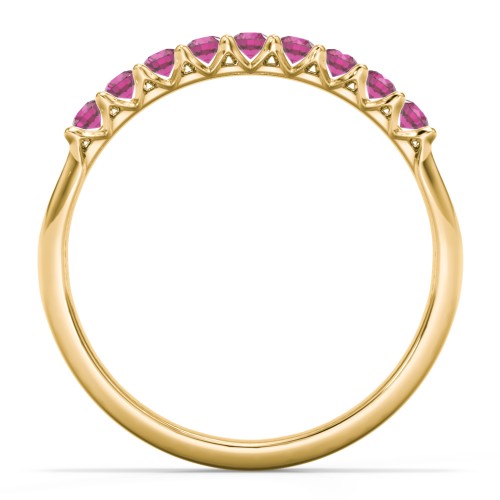 Glimmering Love Ring – 10K Yellow Gold with Ruby