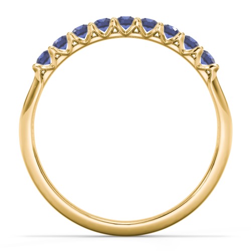 Glimmering Love Ring – 10K Yellow Gold with Blue Sapphire