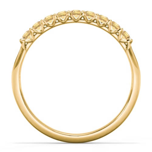 Glimmering Love Ring – 10K Yellow Gold with Citrine