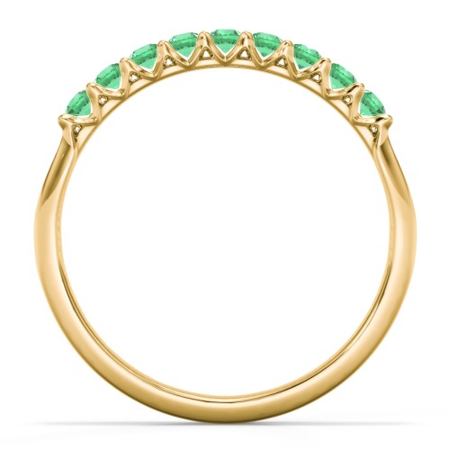 Glimmering Love Ring – 10K Yellow Gold with Emerald