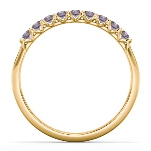 Glimmering Love Ring – 10K Yellow Gold with Alexandrite