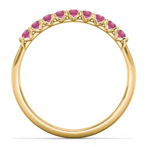 Glimmering Love Ring – 10K Yellow Gold with Ruby