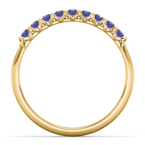 Glimmering Love Ring – 10K Yellow Gold with Blue Sapphire