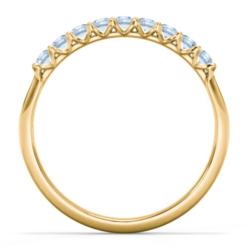 Glimmering Love Ring – 10K Yellow Gold with Blue Topaz