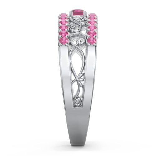 Mesmeric Love Ring – Sterling Silver with Ruby and Red Premium Zirconia
