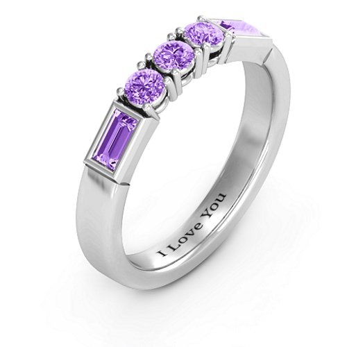 Charmed by Love Ring – Sterling Silver with Amethyst