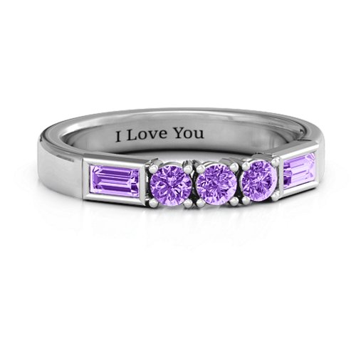 Charmed by Love Ring – Sterling Silver with Amethyst