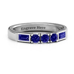 Charmed by Love Ring in 925 Sterling Silver with Blue Sapphire