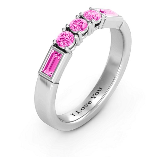 Charmed by Love Ring – Sterling Silver with Pink Tourmaline