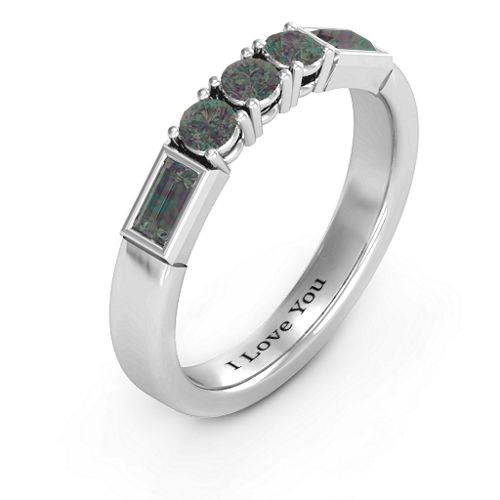 Charmed by Love Ring – Sterling Silver with Alexandrite