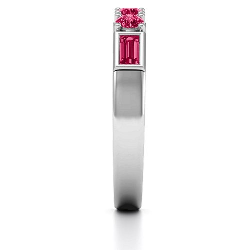 Charmed by Love Ring – Sterling Silver with Ruby