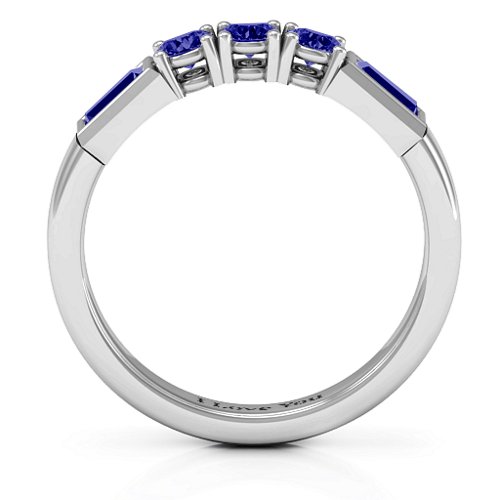Charmed by Love Ring – Sterling Silver with Blue Sapphire
