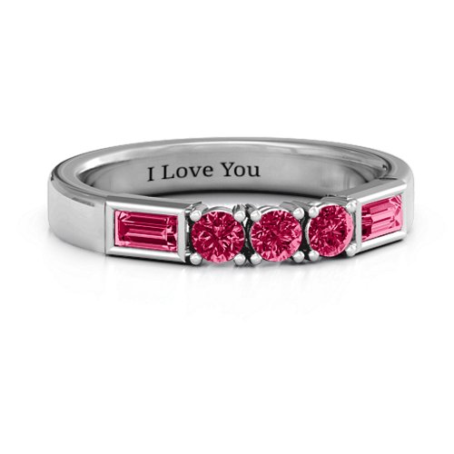 Charmed by Love Ring – Sterling Silver with Ruby