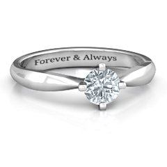 Sandra Solitaire Ring – Sterling Silver with Citrine