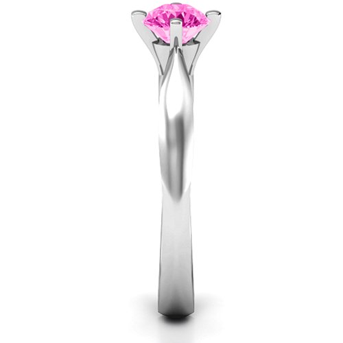 Sandra Solitaire Ring – Sterling Silver with Pink Tourmaline