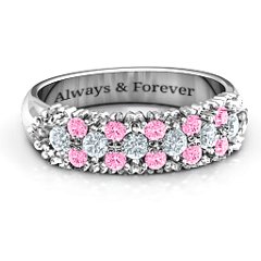 Loving in Color Ring – Sterling Silver with Cubic Zirconia and Pink Tourmaline
