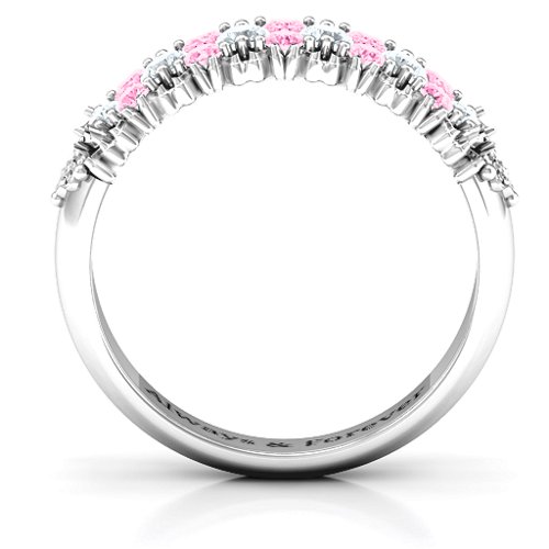 Loving in Color Ring – Sterling Silver with Cubic Zirconia and Pink Tourmaline
