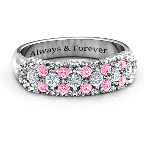 Loving in Color Ring – Sterling Silver with Cubic Zirconia and Pink Tourmaline