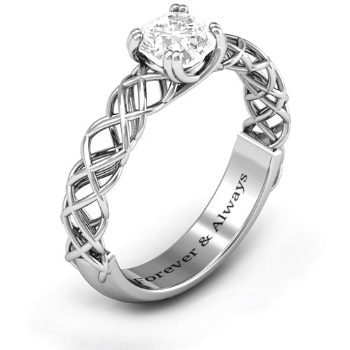 Tangled in Love Ring – Sterling Silver with White Premium Zirconia