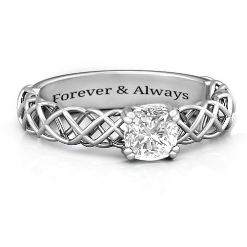 Tangled in Love Ring – Sterling Silver with White Premium Zirconia