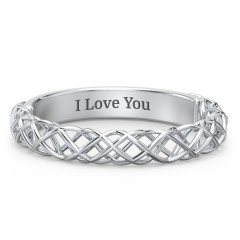 Woven in Love Ring – Sterling Silver