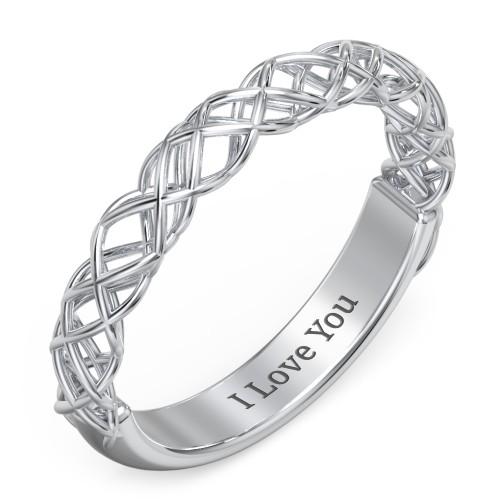 Woven in Love Ring – Sterling Silver