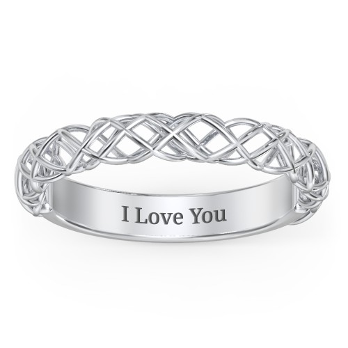 Woven in Love Ring – Sterling Silver