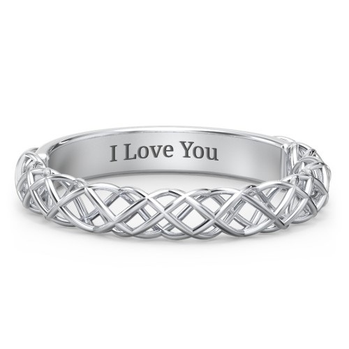 Woven in Love Ring – Sterling Silver