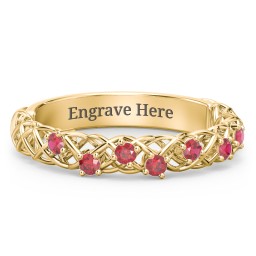 Stones Woven in Love Ring