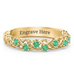 Stones Woven in Love Ring