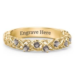 Stones Woven in Love Ring