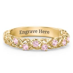 Stones Woven in Love Ring