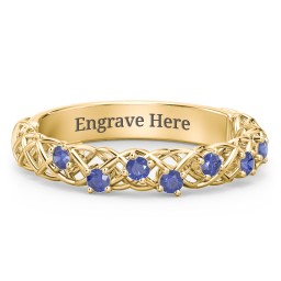Stones Woven in Love Ring