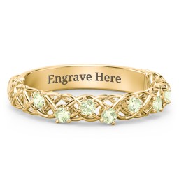 Stones Woven in Love Ring