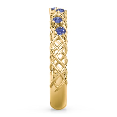 Stones Woven in Love Ring