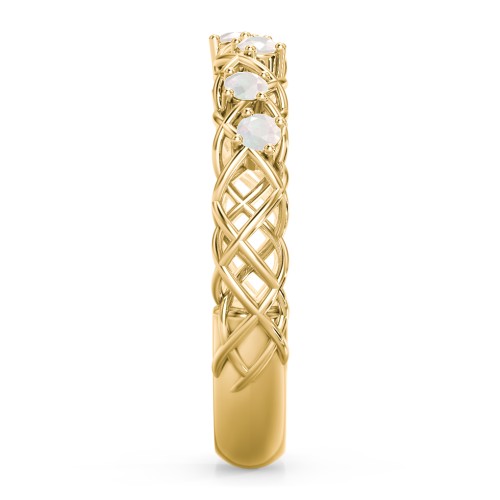Stones Woven in Love Ring