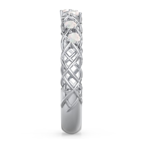 Stones Woven in Love Ring