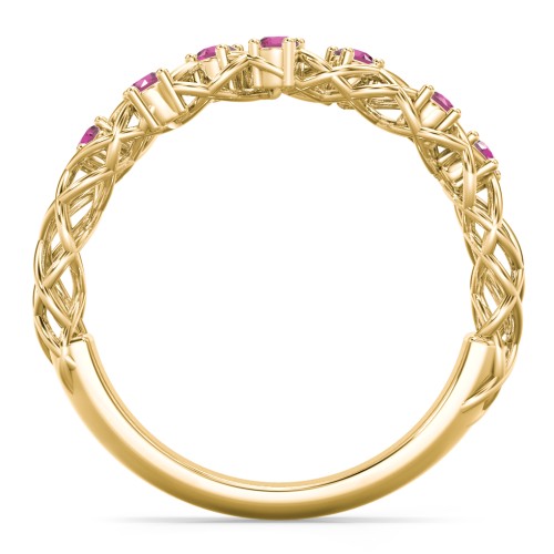 Stones Woven in Love Ring