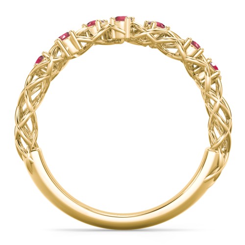 Stones Woven in Love Ring