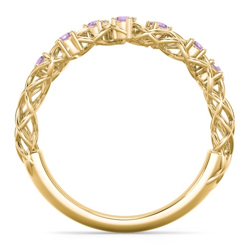 Stones Woven in Love Ring