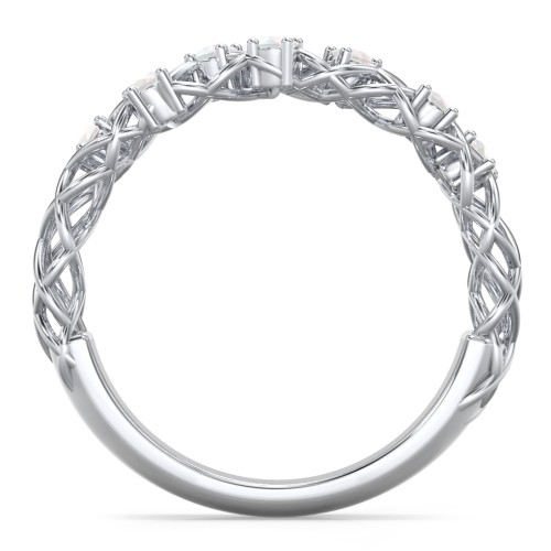 Stones Woven in Love Ring