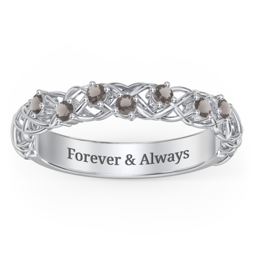 Stones Woven in Love Ring