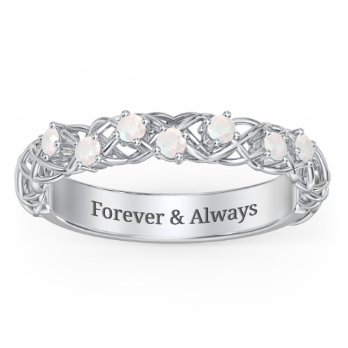 Stones Woven in Love Ring