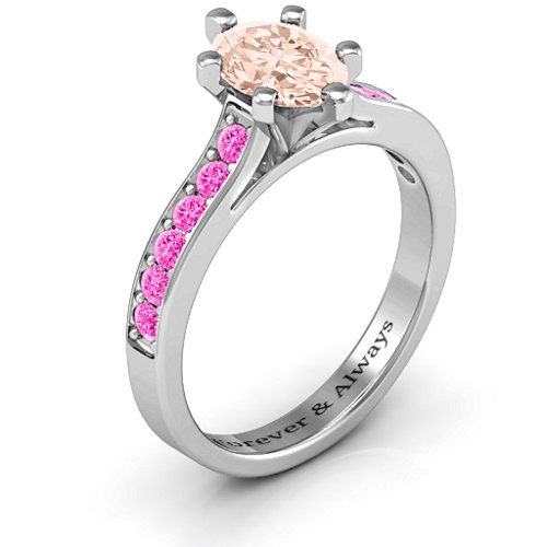 Shining in Love Ring – Sterling Silver with Morganite and Pink Tourmaline