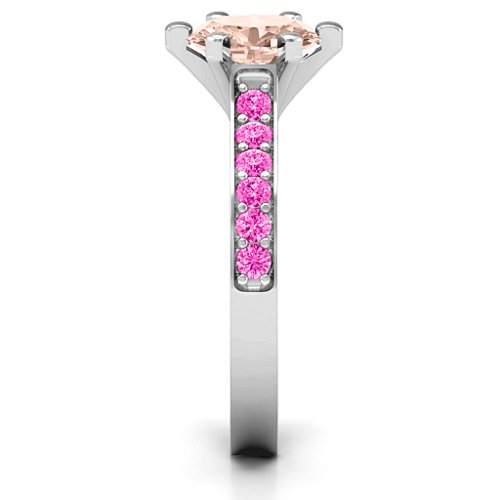 Shining in Love Ring – Sterling Silver with Morganite and Pink Tourmaline