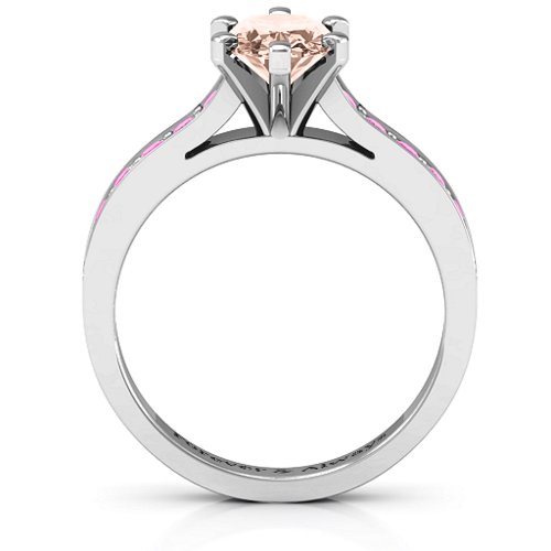 Shining in Love Ring – Sterling Silver with Morganite and Pink Tourmaline
