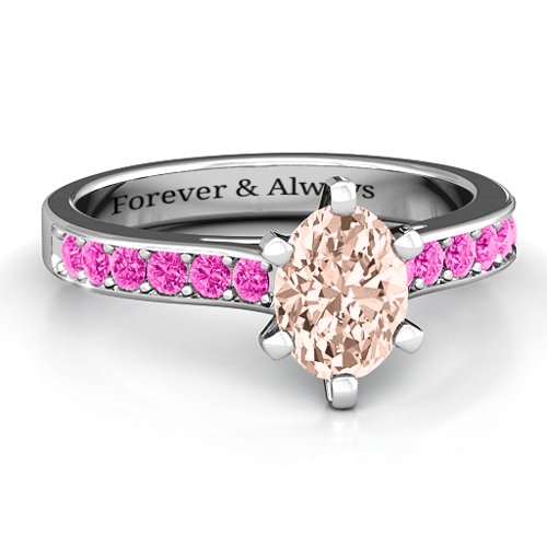 Shining in Love Ring – Sterling Silver with Morganite and Pink Tourmaline