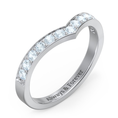 Vanessa Band Ring – Sterling Silver with Aquamarine